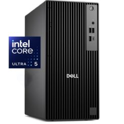 Dell Pro Tower QCT1250 Desktop PC Intel Core Ultra 5 235 49GHz Series 2 16GB DDR5 Customized 512 SSD with Dell Wired Keyboard Mouse KB216 MS116