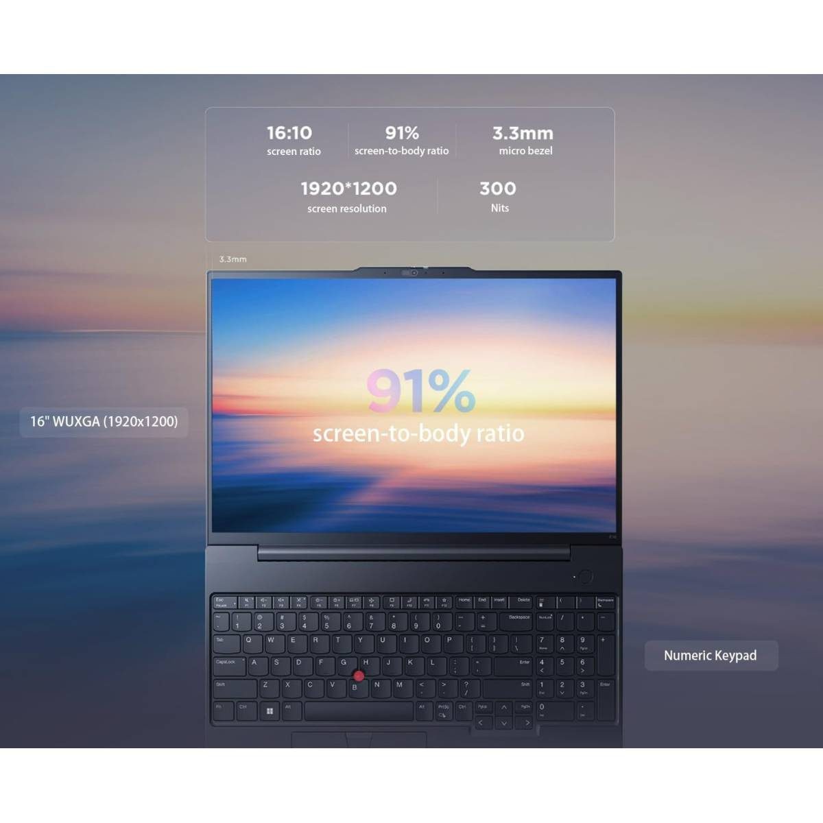 Lenovo ThinkPad E16 Gen 3 Business Laptop Intel Core Ultra 7 255H 16 Core Up to 51GHz Intel Arc 140T GPU 16GB DDR5 512GB SSD 16 FHD IPS Anti-Glare Lenovo ThinkPad E16 Gen 3 Business Laptop Intel Core Ultra 7 255H 16 Core Up to 51GHz Intel Arc 140T GPU 16GB DDR5 512GB SSD 16 FHD IPS Anti-Glare - Image 7