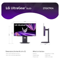 Alternative view of LG UltraGear 27 OLED Gaming Monitor 480Hz 003ms QHD 25601440 G-SYNC Compatible