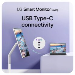 Alternative view of LG 32U889SA Smart Monitor Swing 32 4K UHD IPS Touchscreen webOS Rolling Stand HDR10