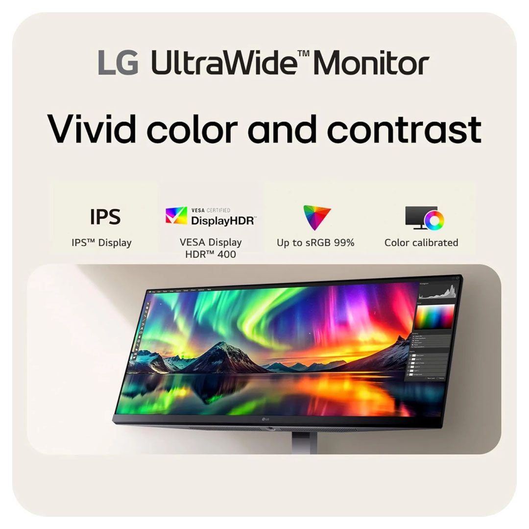 LG 34 UltraWide Full HD IPS Monitor 219 100Hz HDR 400 USB Type-C LG 34 UltraWide Full HD IPS Monitor 219 100Hz HDR 400 USB Type-C - Image 4