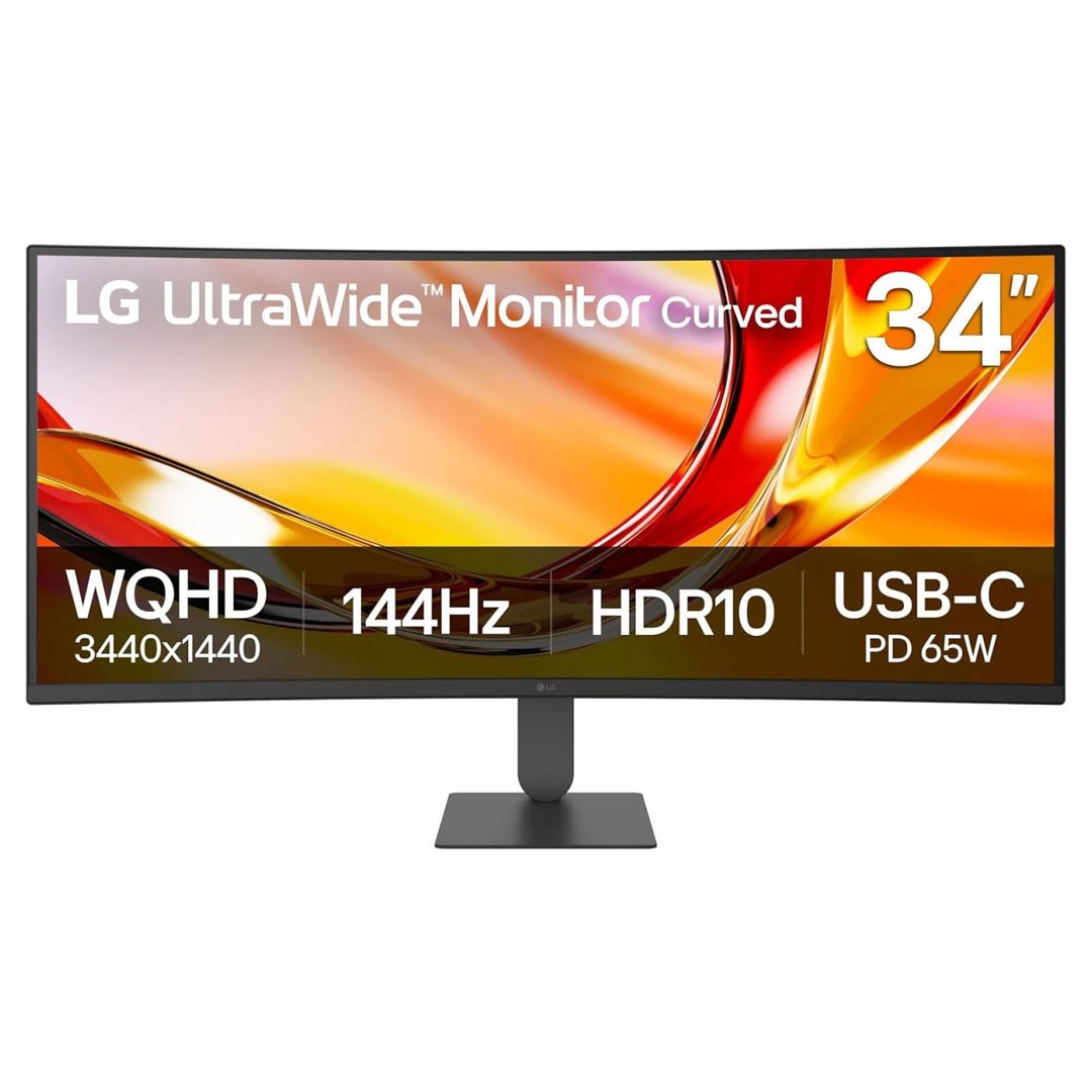 LG 34 UltraWide Curved Monitor 3440 1440 WQHD 144 Hz USB-C 65 W HDR10 LG 34 UltraWide Curved Monitor 3440 1440 WQHD 144 Hz USB-C 65 W HDR10