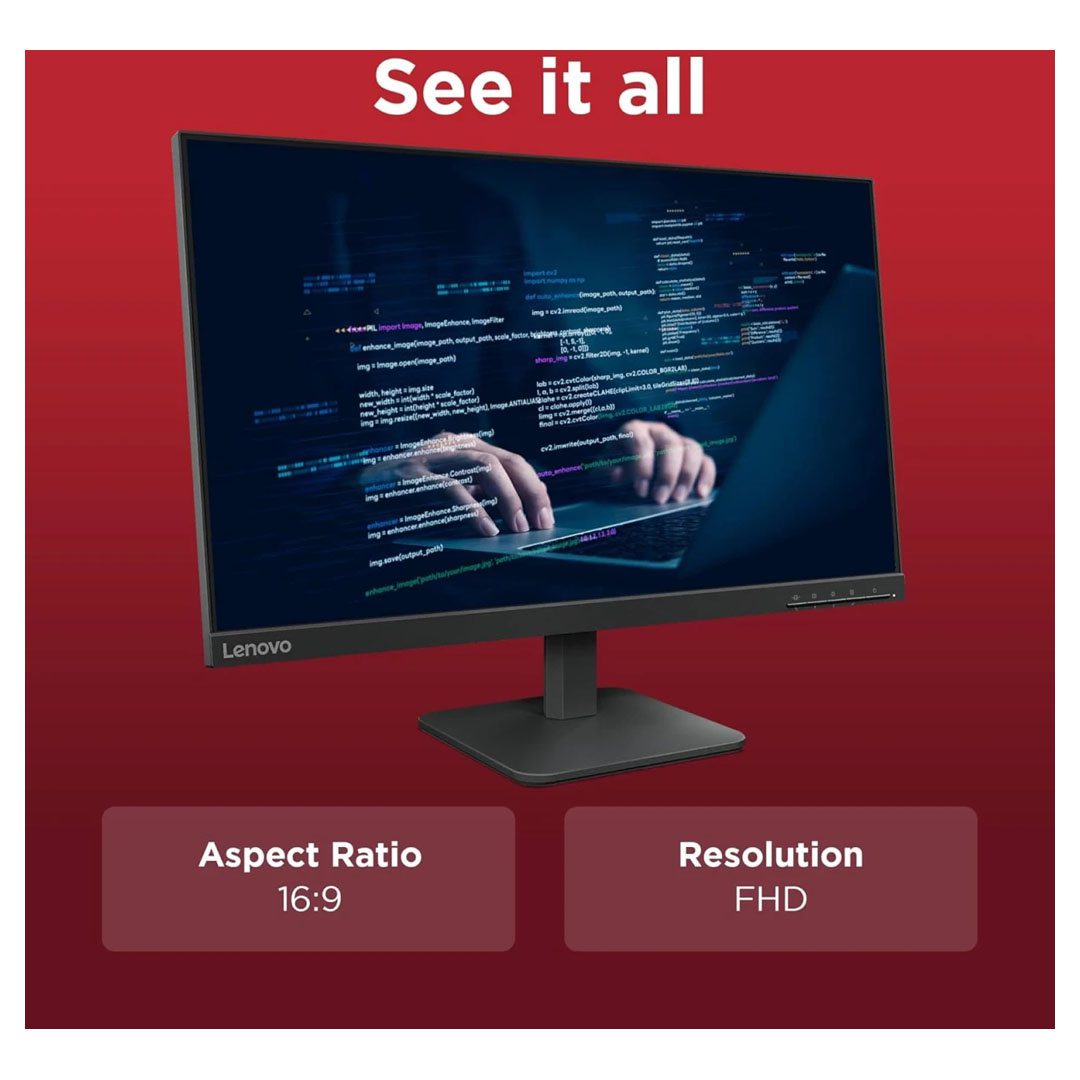 Lenovo 24 L24-4E IPS Full HD Monitor 100Hz 99 sRGB Eye Comfort HDMI VGA Lenovo 24 L24-4E IPS Full HD Monitor 100Hz 99 sRGB Eye Comfort HDMI VGA - Image 2