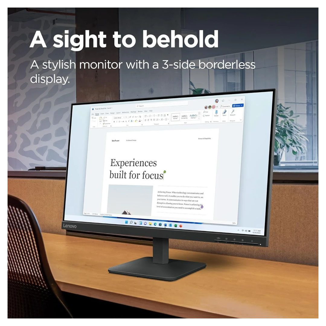 Lenovo 24 L24-4E IPS Full HD Monitor 100Hz 99 sRGB Eye Comfort HDMI VGA Lenovo 24 L24-4E IPS Full HD Monitor 100Hz 99 sRGB Eye Comfort HDMI VGA - Image 5