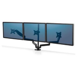 Fellowes Platinum Series Adjustable Triple Monitor Arm 3 Monitors up to 27 154 lbs Each USB Ports