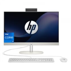 HP AIO All-in-One 24-cr0040ne PC 13Gen Intel Core i7-1355U 10-Cores 8GB RAM DDR4 Upgradable 512 GB SSD 24 IPS FHD Display - White