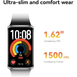 Alternative view of HUAWEI Band 11 Fitness Tracker for Women Men 162 AMOLED Smart Watch Heart Rate Monitor SpO2 HRV Smart Band Pedometer Step Counter Watch 5ATM Waterproof 14 Days Battery Black