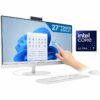 HP All-in-One Desktop AI 27-cr2039ne AIO PC D2LG8EA Intel Core Ultra 7 255U Up to 52GHz 12 Cores 8GB DDR5 Upgradable 512GB SSD 27 FHD IPS Touch Wi-Fi 6 BT 54 with Keyboard Mouse - Shell White