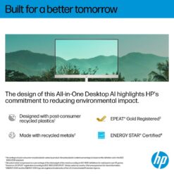 Alternative view of HP All-in-One Desktop AI 27-cr2048ne AIO PC D2LL2EA Intel Core Ultra 7 255U Up to 52GHz 12 Cores 8GB DDR5 Upgradable 512GB SSD 27 FHD IPS Wi-Fi 6 BT 54 with Keyboard Mouse - Jet Black