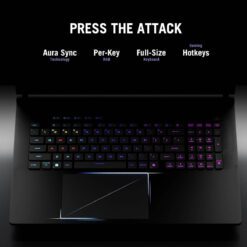 Alternative view of ASUS ROG Strix SCAR 16 Gaming Laptop Intel Core Ultra 9 275HX Processor Up to 54 GHz NVIDIA GeForce RTX 5090 Laptop GPU 24GB GDDR7 32GB DDR5 16 25K 240Hz IPS-Level ROG Nebula Display - Off Black