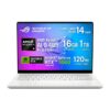 ASUS ROG Zephyrus G14 OLED Laptop AMD Ryzen AI 9 465 NVIDIA RTX 5060 8GB GDDR7 16GB LPDDR5X 1TB PCIe 40 SSD 14 3K OLED Nebula HDR 120Hz WiFi 7 73Wh Battery Platinum White
