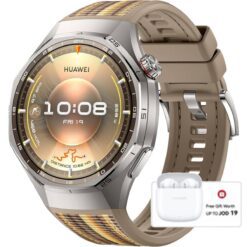 HUAWEI WATCH GT 6 Pro Smart Watch 46mm upto 21 days battery life GPS Smart Watches with 100 Sports Mode Cycling iOS Android Compatible ECG Analysis Health Monitoring Brown with Freebuds SE 2