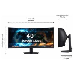 Alternative view of Samsung 40 Odyssey G7 G75F Curved Gaming Monitor 4K WUHD 180Hz 1ms HDR 600