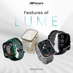 Alternative view of HiFuture Lume Smartwatch 185 IPS Bright Display Wireless Calling 24 7 Health Monitoring 100 Sports Modes Green