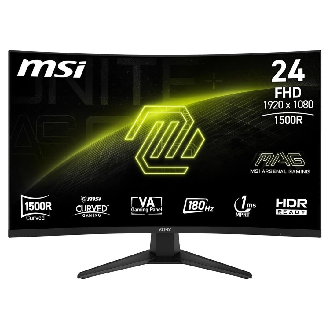 MSI 24 Curved Gaming Monitor 180Hz 1ms Full HD AMD FreeSync HDR Ready MSI 24 Curved Gaming Monitor 180Hz 1ms Full HD AMD FreeSync HDR Ready