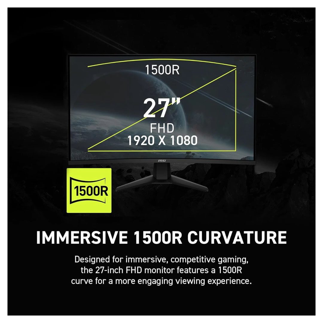 MSI MAG 274CXF 27 Curved Gaming Monitor 280Hz 05ms Full HD VA Adaptive-Sync MSI MAG 274CXF 27 Curved Gaming Monitor 280Hz 05ms Full HD VA Adaptive-Sync - Image 3