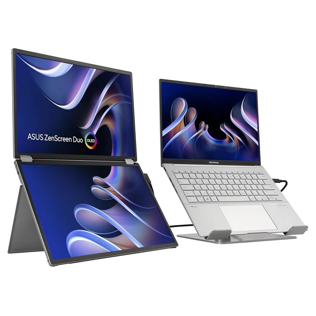 ASUS MQ149CD ZenScreen Duo OLED 360 Foldable Portable Monitor Dual 14-inch OLED 19201200 DisplayHDR 400 True Black 100 DCI-P3 ASUS MQ149CD ZenScreen Duo OLED 360 Foldable Portable Monitor Dual 14-inch OLED 19201200 DisplayHDR 400 True Black 100 DCI-P3 - Image 9