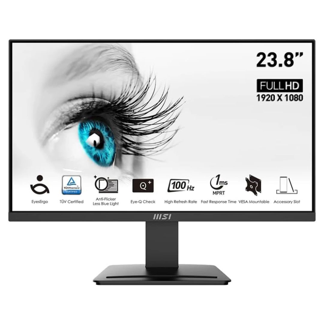 MSI PRO MP2412 24 Full HD Monitor 100Hz 1ms MPRT Less Blue Light HDMI DP MSI PRO MP2412 24 Full HD Monitor 100Hz 1ms MPRT Less Blue Light HDMI DP