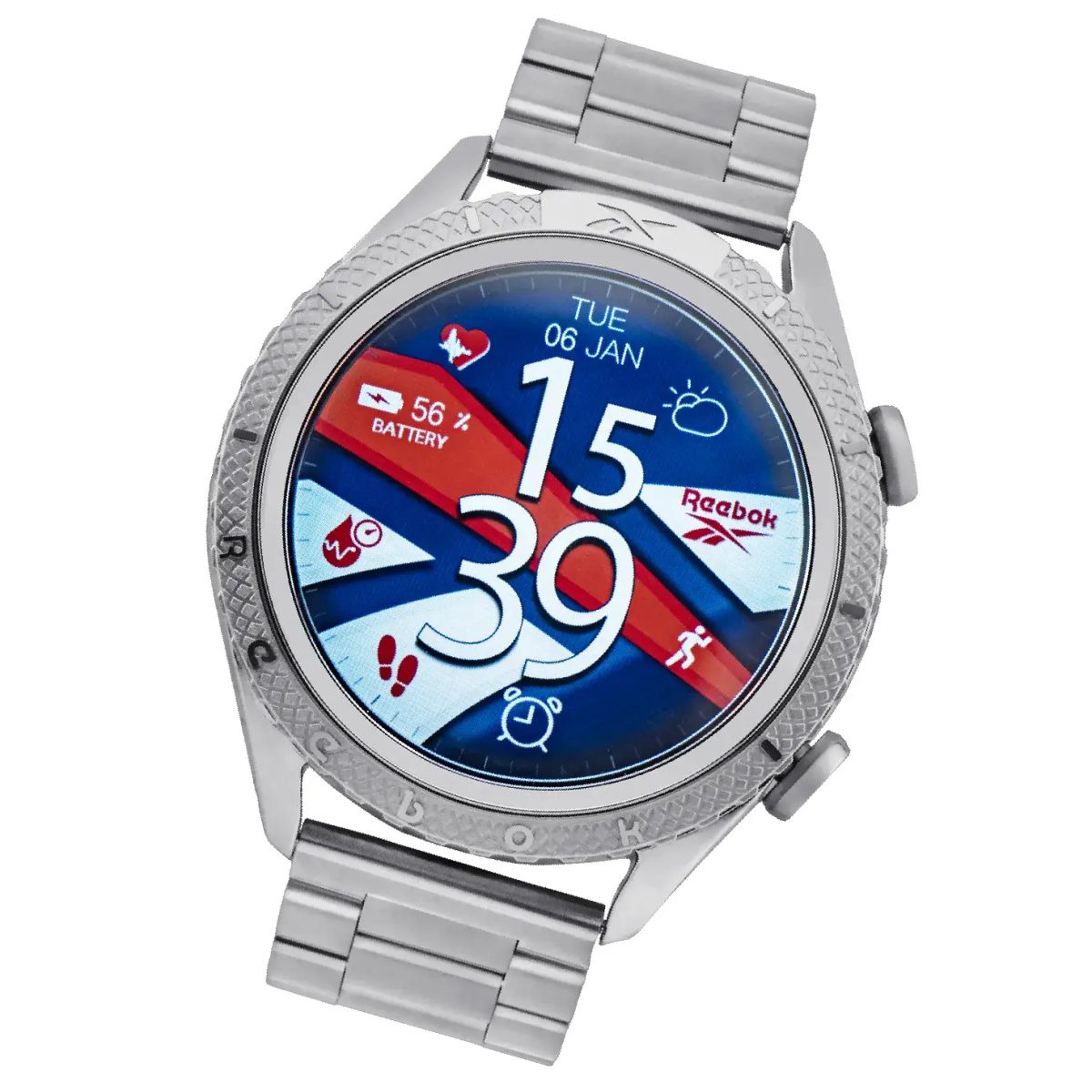 Reebok Ultru1 Smart Watch 143 AMOLED Display Rotating Bezel AI Features IP68 Water Resistance Silver Reebok Ultru1 Smart Watch 143 AMOLED Display Rotating Bezel AI Features IP68 Water Resistance Silver - Image 2