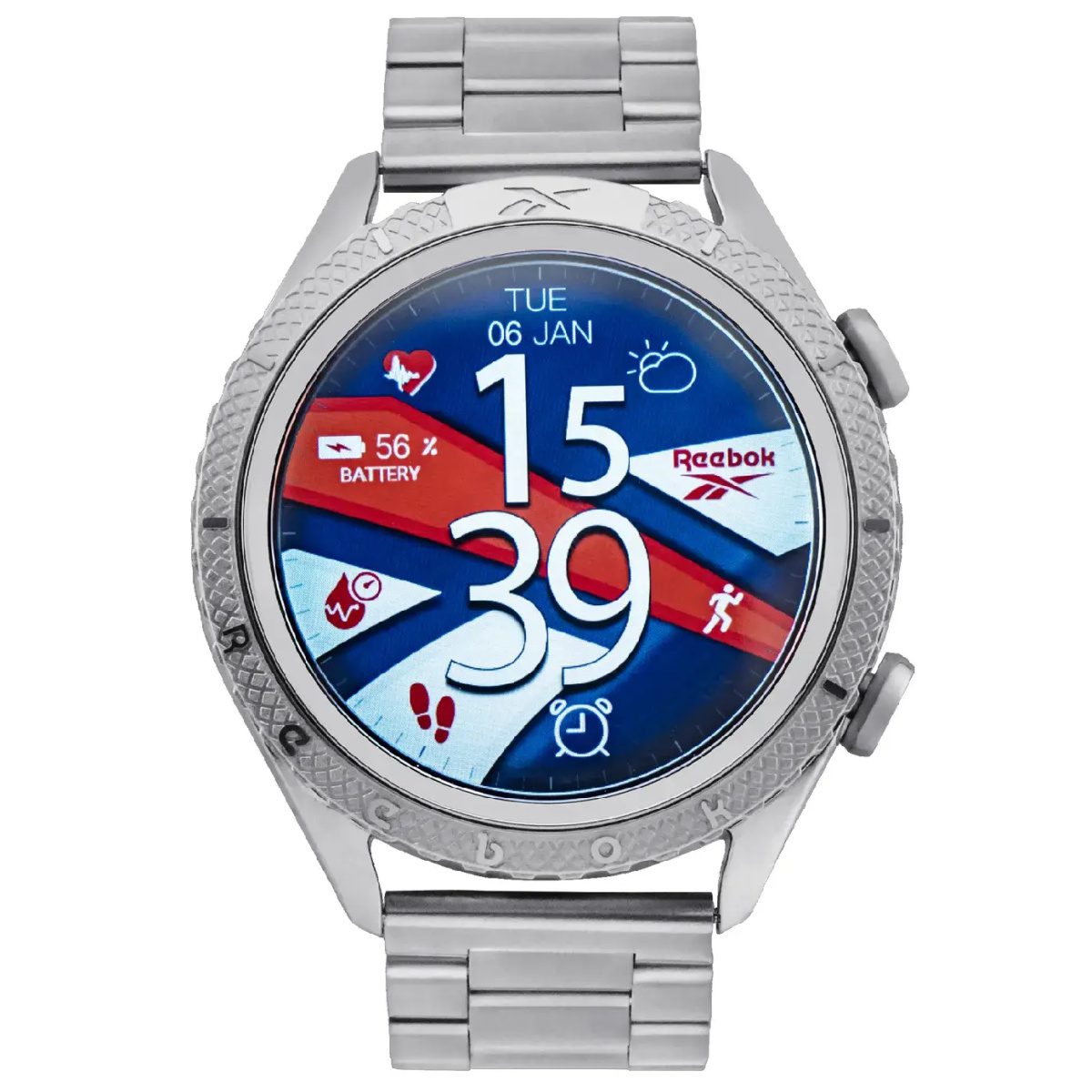 Reebok Ultru1 Smart Watch 143 AMOLED Display Rotating Bezel AI Features IP68 Water Resistance Silver Reebok Ultru1 Smart Watch 143 AMOLED Display Rotating Bezel AI Features IP68 Water Resistance Silver - Image 3