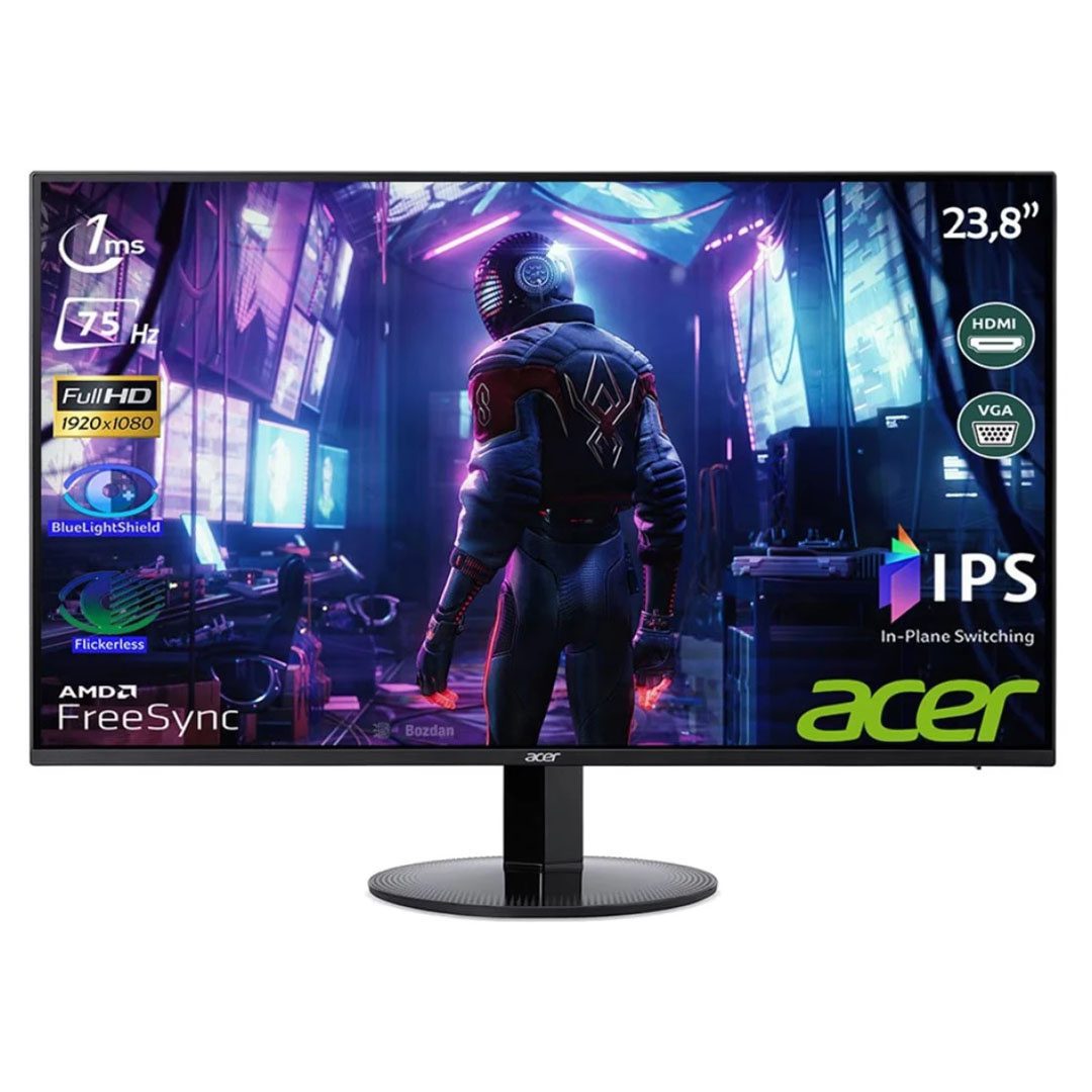 Acer SB241YBI 24 IPS Full HD Monitor 75Hz 1ms VRB AMD Radeon FreeSync HDMI VGA Acer SB241YBI 24 IPS Full HD Monitor 75Hz 1ms VRB AMD Radeon FreeSync HDMI VGA