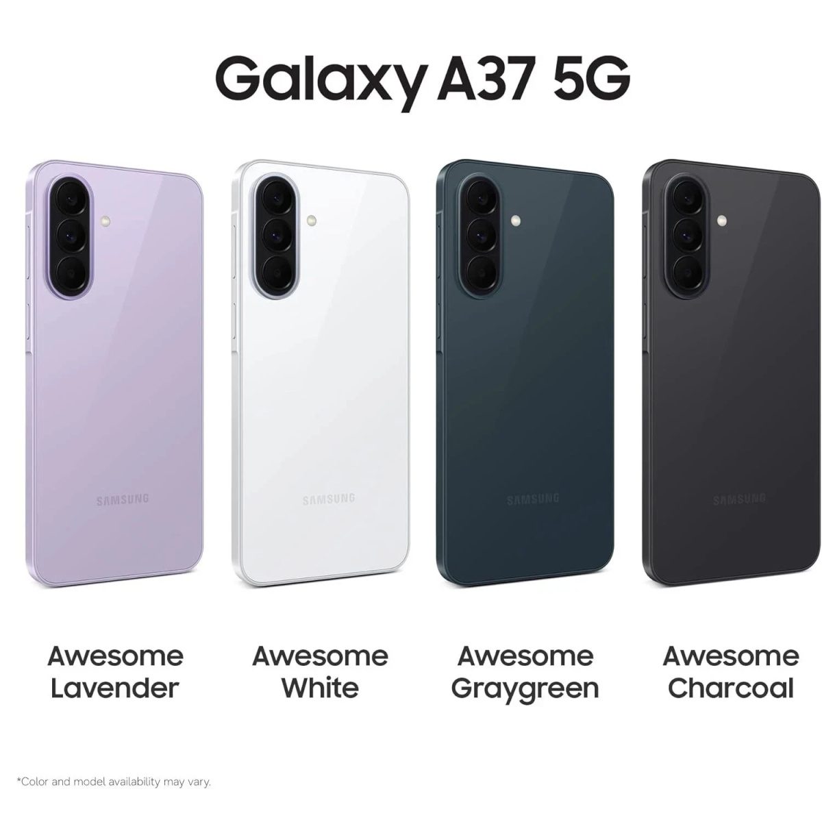 Samsung Galaxy A37 5G 67 FHD Super AMOLED 120Hz OctaCore 50MP Triple Camera 12MP Front 5000mAh Battery IP68 8GB RAM 256GB Storage Samsung Galaxy A37 5G 67 FHD Super AMOLED 120Hz OctaCore 50MP Triple Camera 12MP Front 5000mAh Battery IP68 8GB RAM 256GB Storage