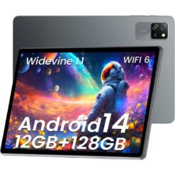 Blackview Tab 60 WiFi Android 14 Tablet Eye Comfort Mode 12GB Ram 4GB physical 8GB virtual 128GB Storage 101-inch HD Plus - Blue with Bluetooth Keyboard