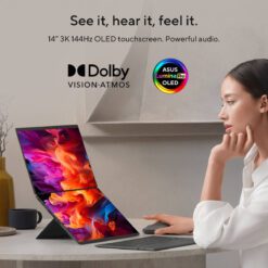 Alternative view of ASUS Zenbook Duo Laptop Intel Core Ultra 9 386H Up to 50TOPS 32GB LPDDR5X 2TB PCIe 40 SSD 14 3K OLED HDR True Black 1000 Touch WiFi 7 99Wh Battery Stylus with Wireless Charger Windows 11 Home - Moher Gray