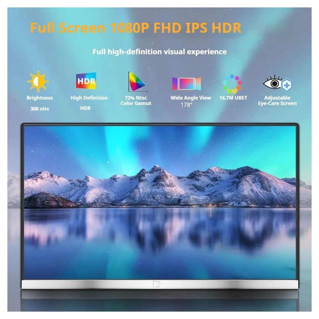 V2COM P4 156 IPS Full HD Portable Monitor Dual Screen USB-C Mini HDMI Anti-Glare V2COM P4 156 IPS Full HD Portable Monitor Dual Screen USB-C Mini HDMI Anti-Glare - Image 2