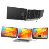 V2COM S2 14 IPS Full HD Triple Screen Extender Portable Monitor HDMI USB-A Type-C Built-in Speakers Fits 13-173 Laptops