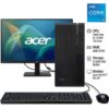 Acer Veriton S2722G Commercial Desktop PC Bundle Intel Core i5-14400 10-Core 8GB DDR5 RAM 512GB NVMe PCIe 40 SSD Wi-Fi 6 Bluetooth 53 Acer EK241Y P6 238 FHD IPS 100Hz Monitor FreeSync Speakers 3 Years Warranty